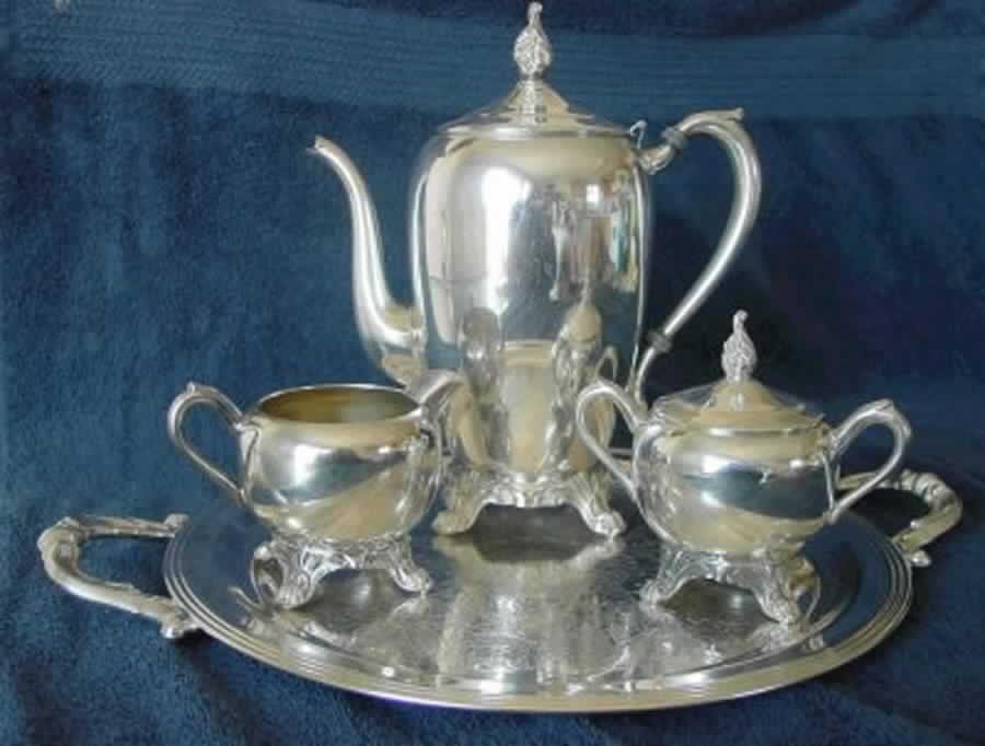 1897 (Silverplate, Hollowware) Silverplate Coffee Pot by New Amsterdam-1