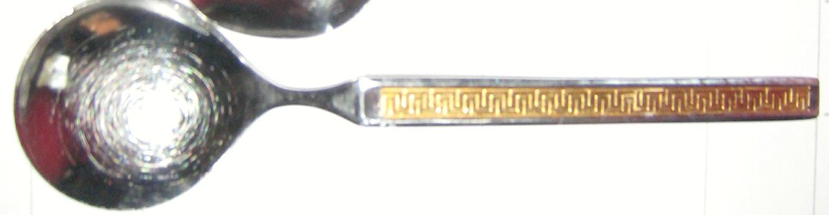 Eros-Gold (Stainless) Round Bowl Soup Spoon (Gumbo) by Noritake Silver-1