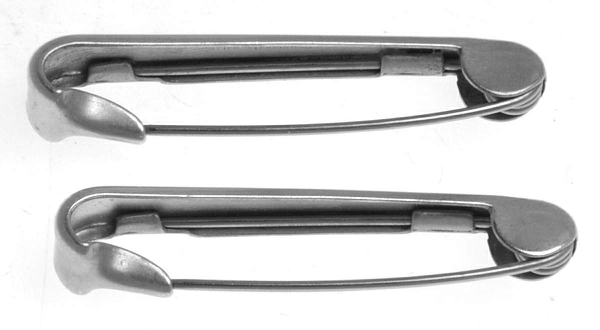 Sterling Hollowware Set of 2 Diaper Pins by Napier Company-1