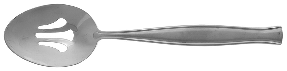 Satin Slip (Stainless) Pierced Tablespoon (Serving Spoon) by Nicole Miller-1