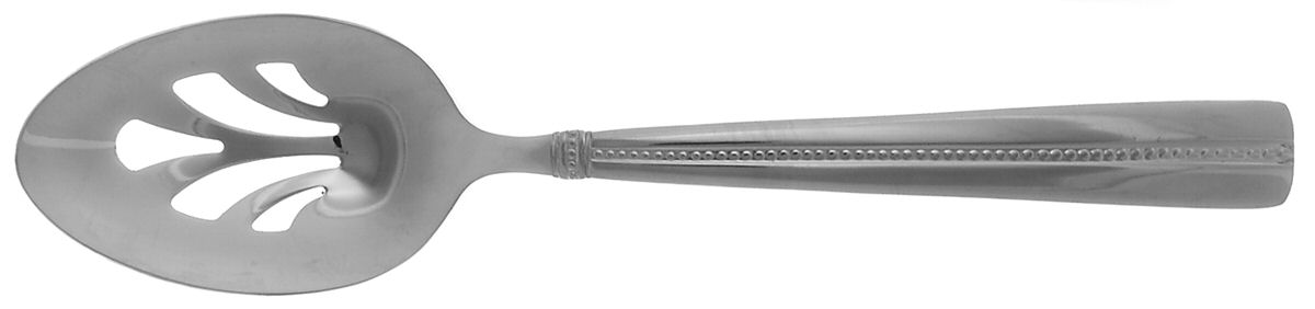 Green Tea (Stainless) Pierced Tablespoon (Serving Spoon) by Nicole Miller-1