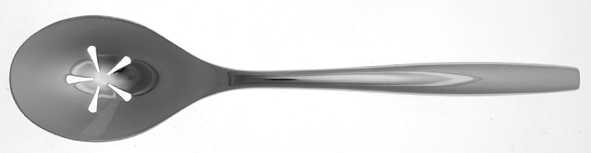 Aidan (Stainless) Pierced Solid Serving Spoon by Nambe-1