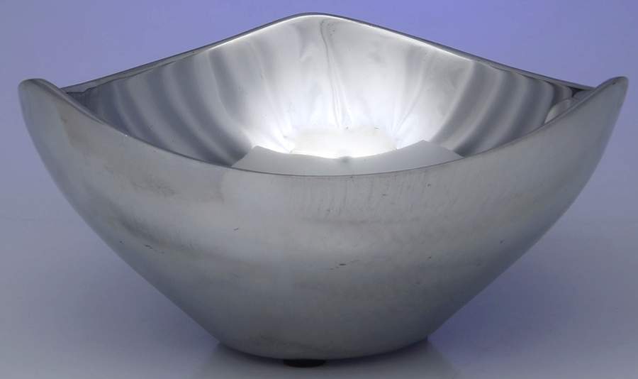 Tri-Corner (Hollowware, Metal) 11" Triangular Bowl by Nambe-1