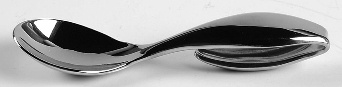 Baby Nambe (Stainless) Curved Handle Baby Spoon by Nambe-1