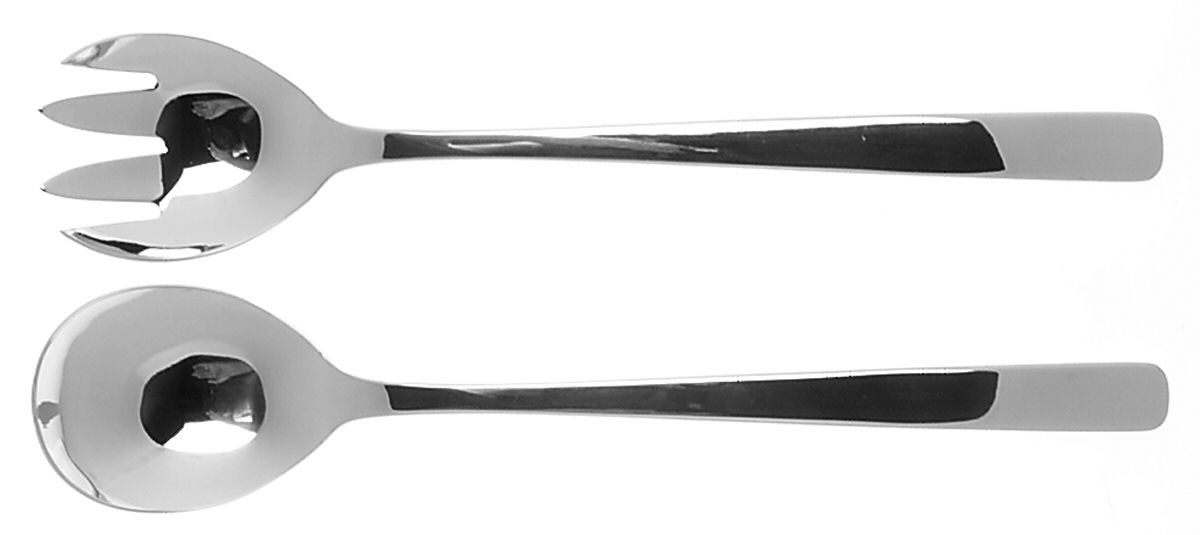 NSF3 (Stainless) (2 Pc) Solid Salad Set by Nest Silver-1