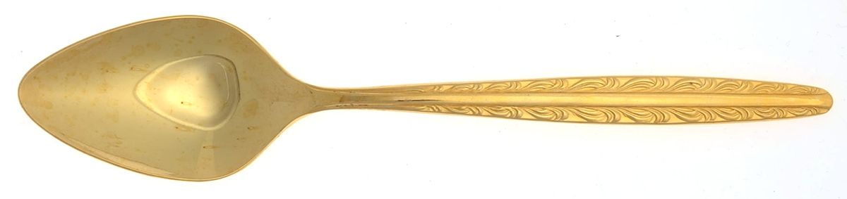 Golden Dunham (Gold Electroplate) Place/Oval Soup Spoon by National Stainless-1