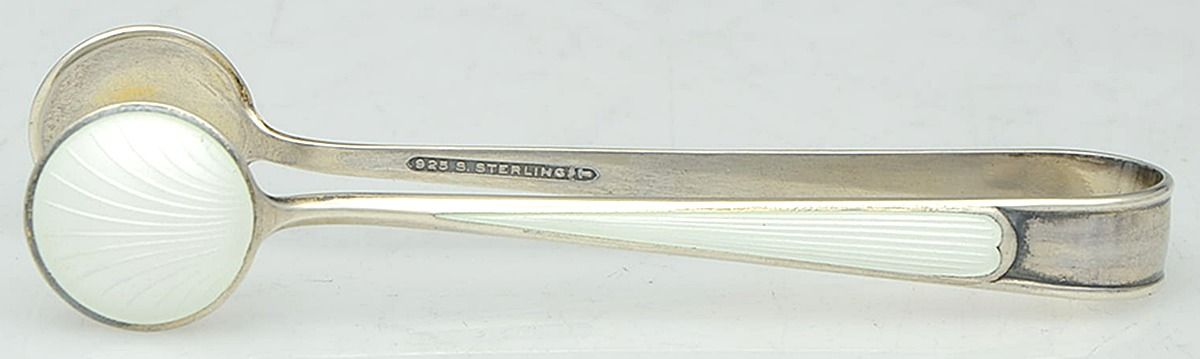 NMT5 (Sterling) Sugar Tongs by N. M. Thune (Norway)-1