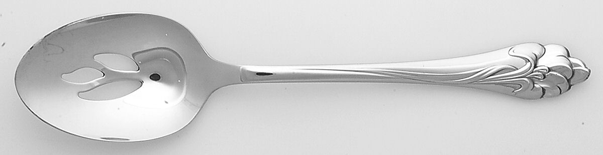 Amaryllis (Stainless) Pierced Tablespoon (Serving Spoon) by Oneida Silver-1
