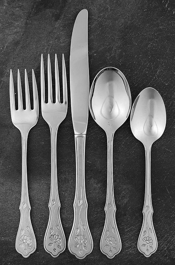 Dighton Rose (Stainless) 4 Piece Place Setting by Oneida Silver-1