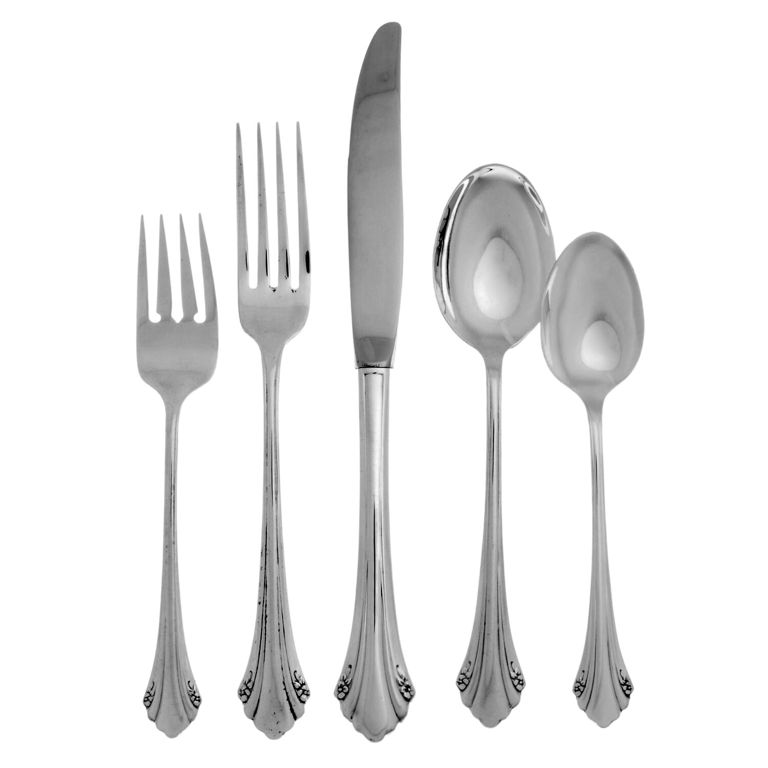 Enchantment (Silverplate, 1985) 40 Piece Estate Set by Oneida Silver-1