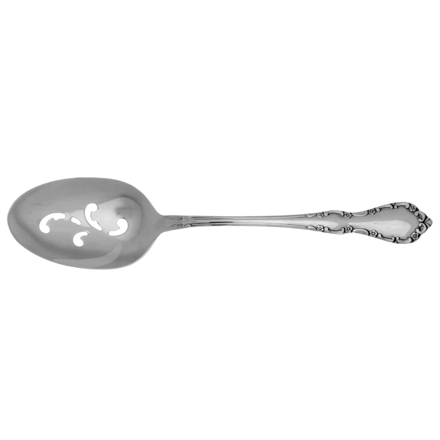 Mansion Hall (Stainless) Pierced Tablespoon (Serving Spoon) by Oneida Silver-1