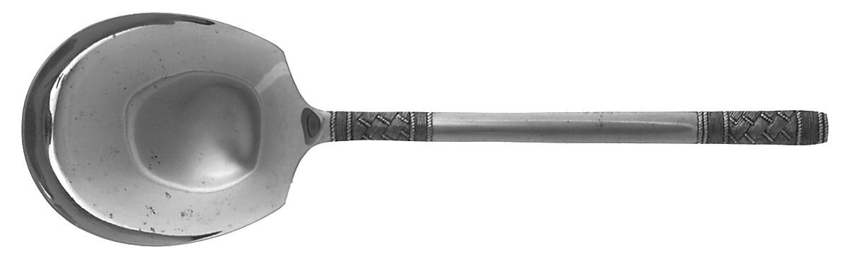 Weave (Stainless) Solid Smooth Casserole Spoon by Oxford Hall-1