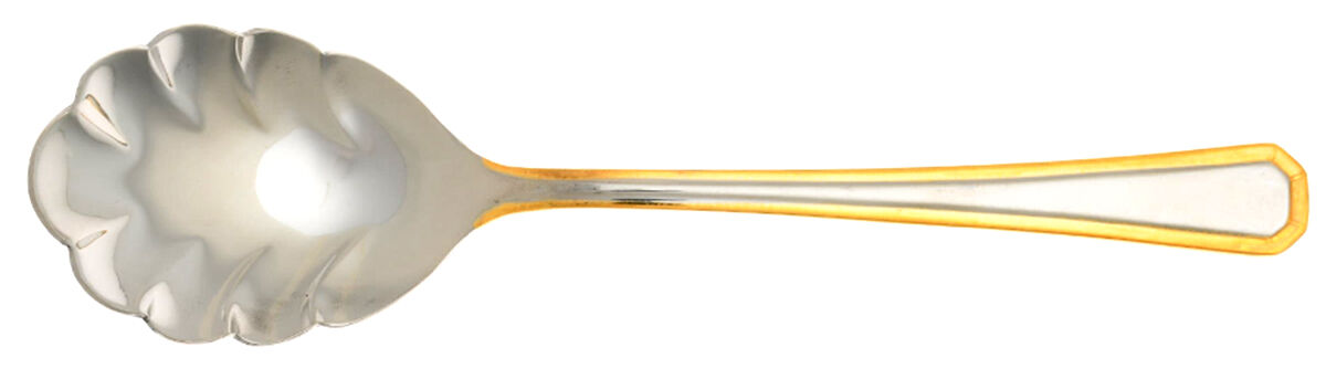 Golden Katherine (Stainless, Gold Accent) Sugar Shell Spoon by Oneida Silver-1