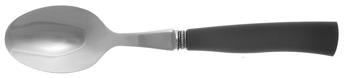 Scuba-Black (Stainless, Plastic) Place/Oval Soup Spoon by Oneida Silver-1