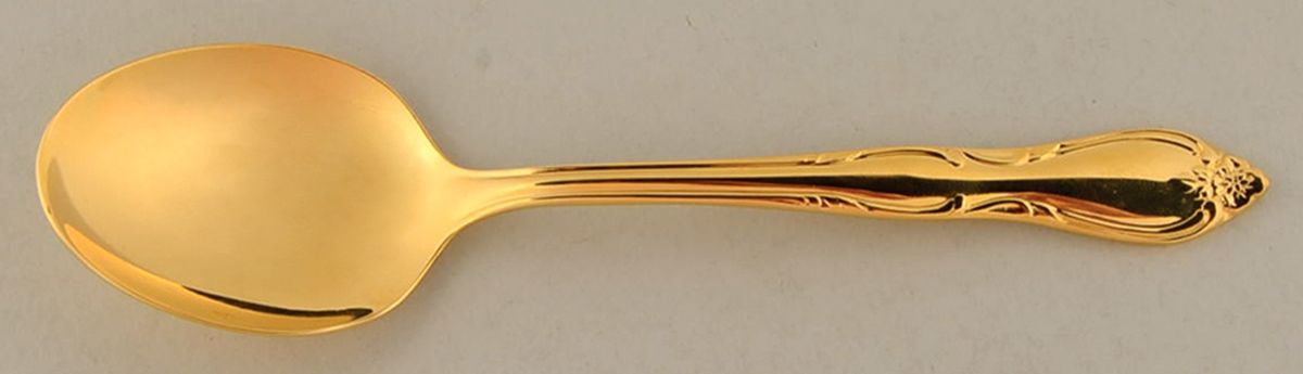 Montclair-Gold (Gold Electroplate Sugar Spoon by Oneida Silver-1