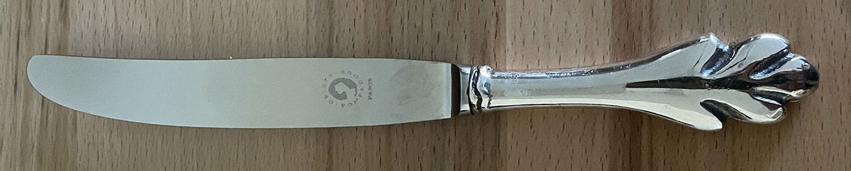 Corail des Jardins (Silverplate) Modern Hollow Knife by Objet Insolite-1