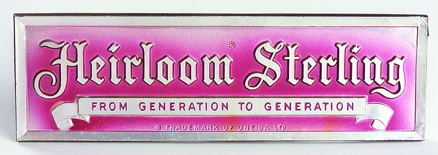 Advertising Signs Resin and Metal Advertising Sign by Oneida Silver-1