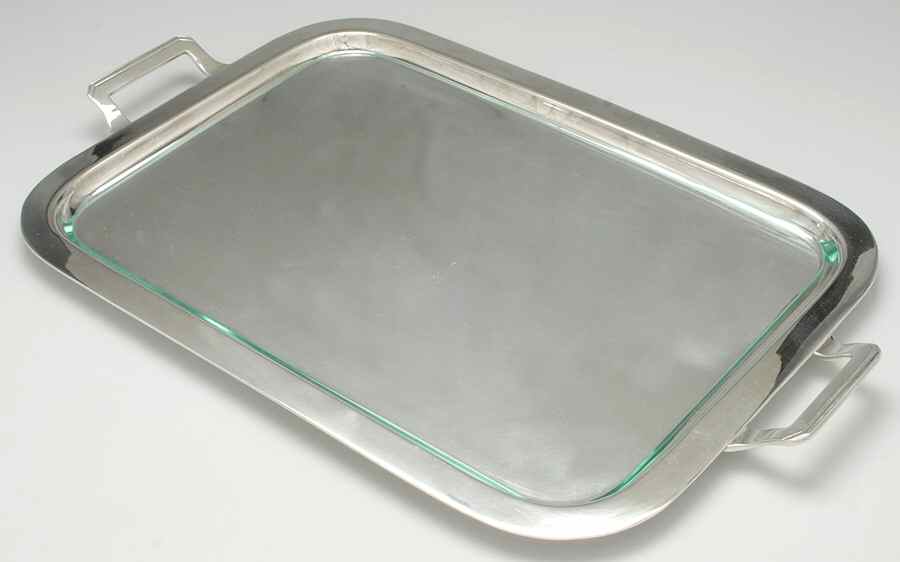 Sterling Hollowware Large Silverplate Waiter Tray by Otto Wolter-1