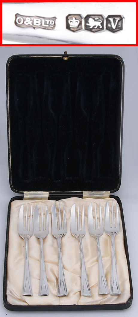 Sterling Flatware Pastry Fork - Set of 6 by Oliver & Bower Ltd-1