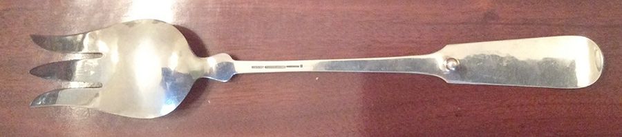 Fiddle (Sterling, 1800) Solid Platter Fork by Porter Blanchard-1