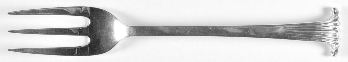 Georgian Scroll (Sterling, 1900) 3-Tine Salad Fork by Porter Blanchard-1