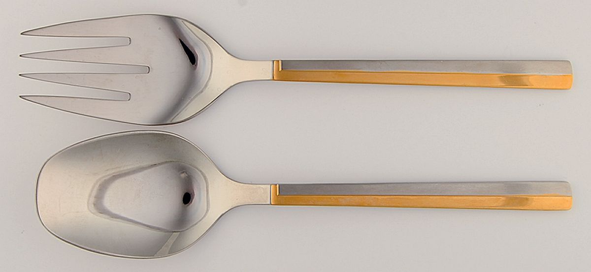 Aurora (Stainless) (2 Pc) Solid Salad Set by Pfeiffer-1