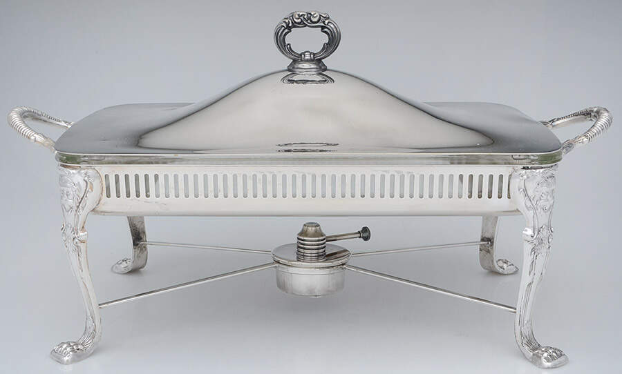 Beau Regande (Silverplate, Hollowware) Buffet Server & Lid with Burner by Poole Silver -1