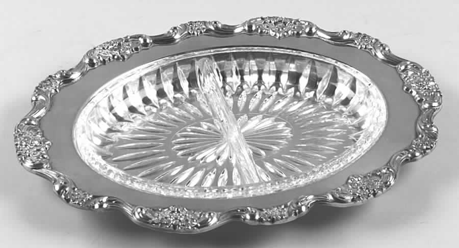 Lancaster Rose (Silverplate, Hollowware) Plated Relish by Poole Silver -1