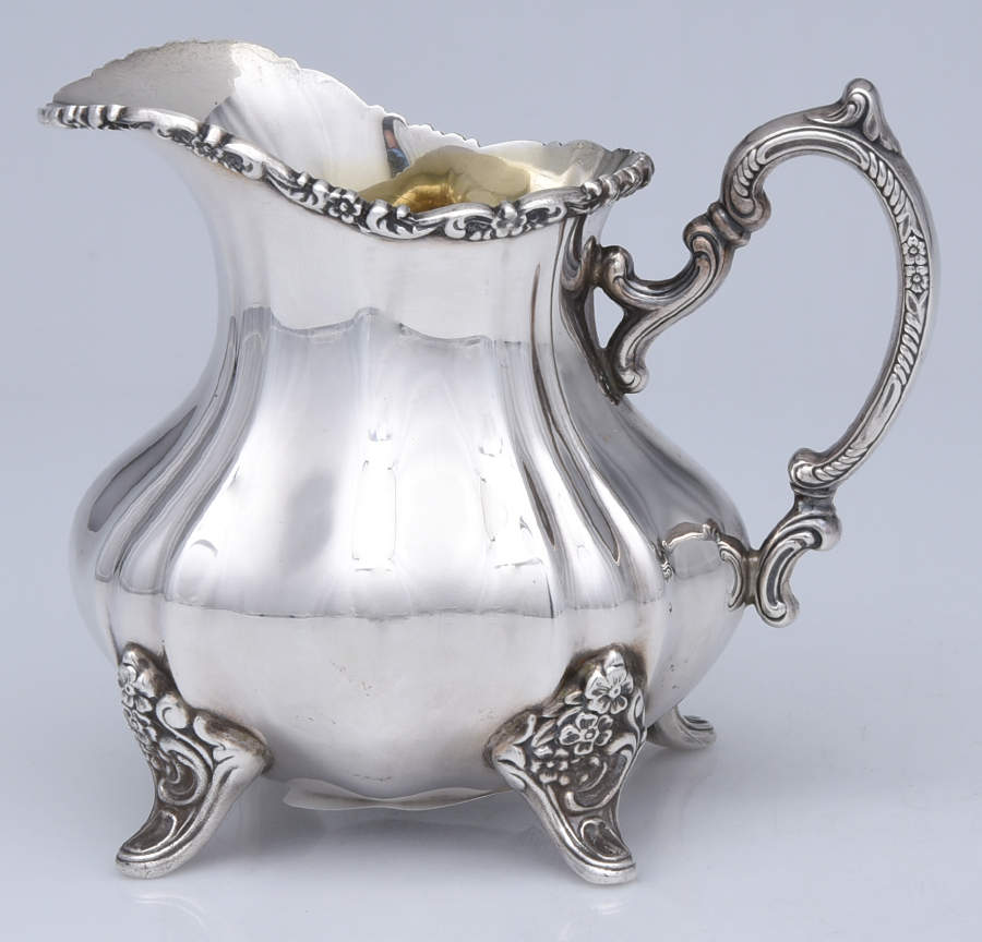 Lancaster Rose (Sterling, Hollowware) Creamer by Poole Silver -1