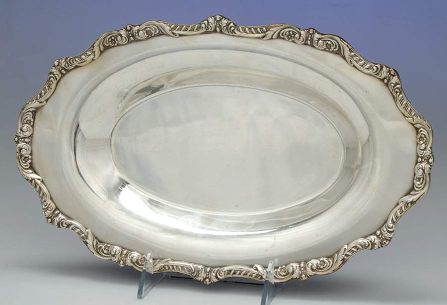 Old English (Silverplate, Hollowware) Silverplate Bread Tray by Poole Silver -1