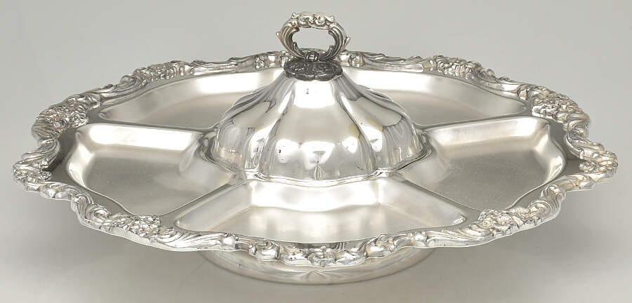 Old English (Silverplate, Hollowware) Lazy Susan by Poole Silver -1