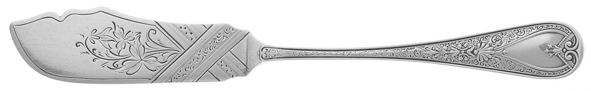 PLB2 (STERLING) Flat Handle Bright Cut Master Butter by Palmer & Bachelder-1
