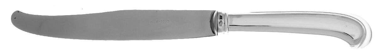 Mazarin (STERLING) Dessert Knife with Stainless Blade & Pistol Grip by Puiforcat-1