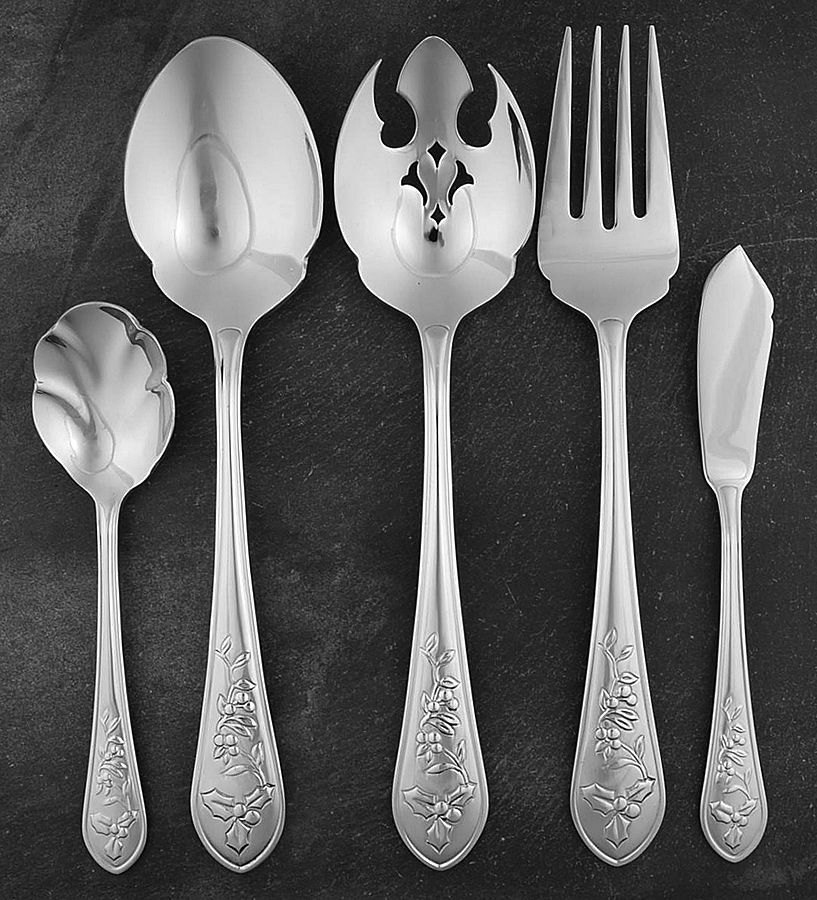 Winterberry (Stainless) 5 Piece Hostess Set by Pfaltzgraff-1