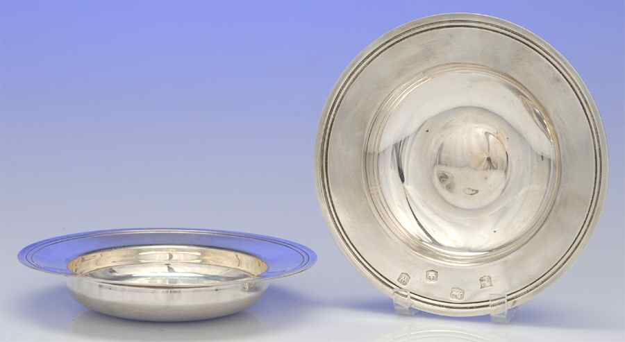 Sterling Hollowware Pair of Round All Purpose Dishes by Poston Product Ltd-1
