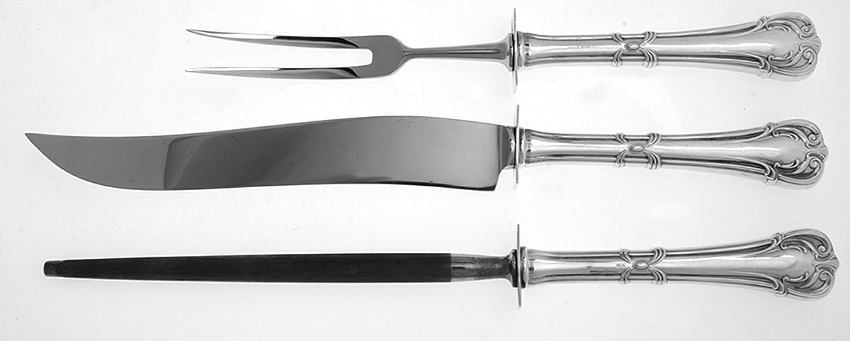 Nupical (Sterling) Large 3-Piece Roast Carving Set w/ Stainless Blade by Pesa-1