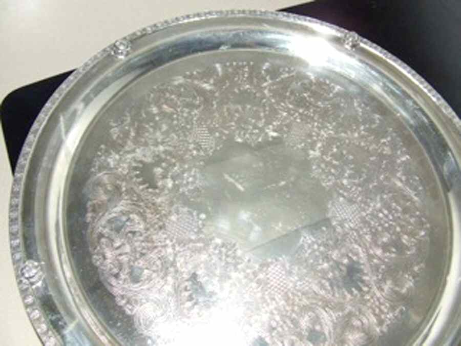PFW1 (Silverplate, Hollowware) Round Silverplate Tray by Paramount Finest Silverware-1