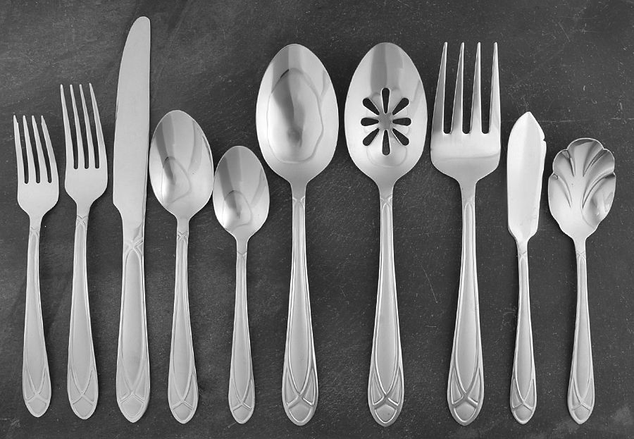 Mirage Frost (Stainless) 45 Piece Starter Set by Pfaltzgraff-1