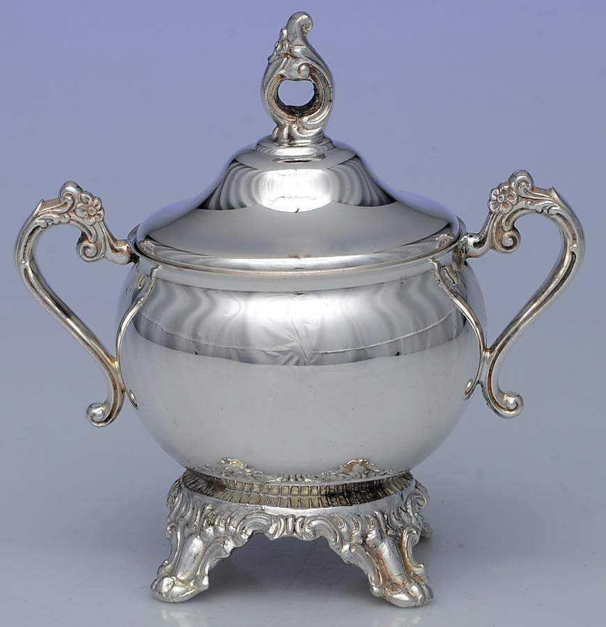 P61 (Silverplate, Hollowware) Sugar Bowl & Lid by Pilgrim Silver-1