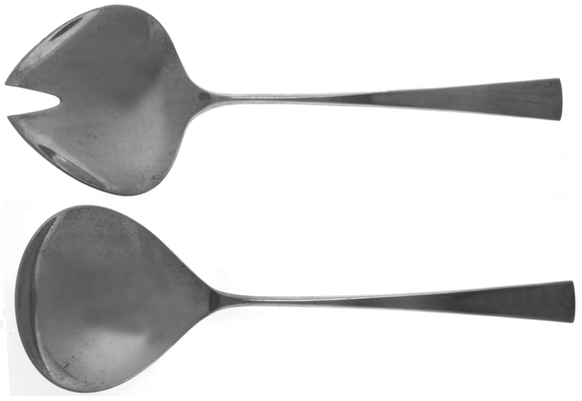 Dimension (Sterling, 1961) (2 Pc) Solid Salad Set by Reed & Barton-1