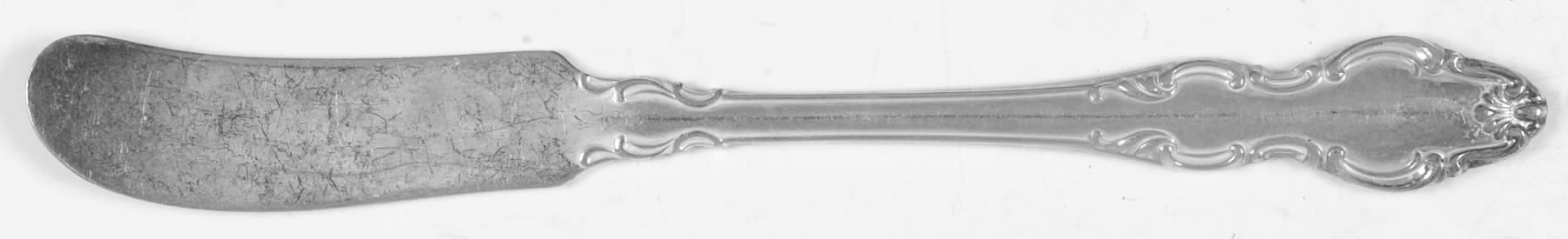 English Crown (Silverplate, 1968) Flat Handle Butter Spreader by Reed & Barton-1
