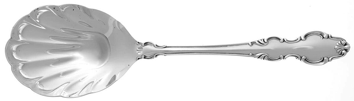 English Crown (Silverplate, 1968) Solid Shell Casserole Spoon by Reed & Barton-1