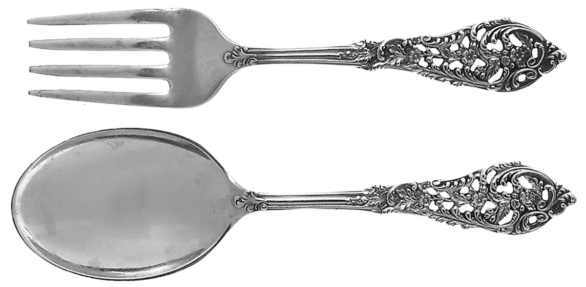 Florentine Lace (Sterling, 1951) 2 Pc Baby Set (BF, BS) by Reed & Barton-1