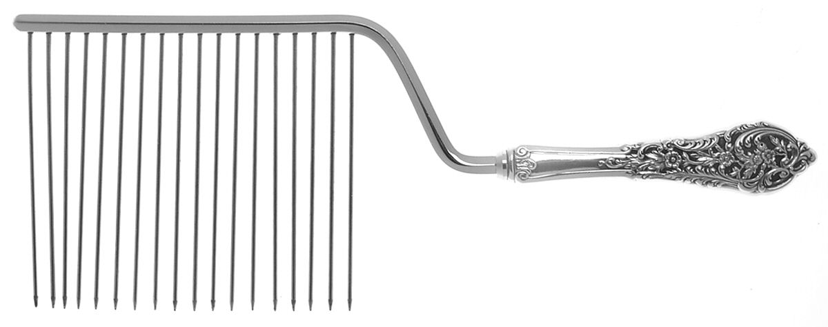 Florentine Lace (Sterling, 1951) Cake Breaker with Silverplate Prongs by Reed & Barton-1