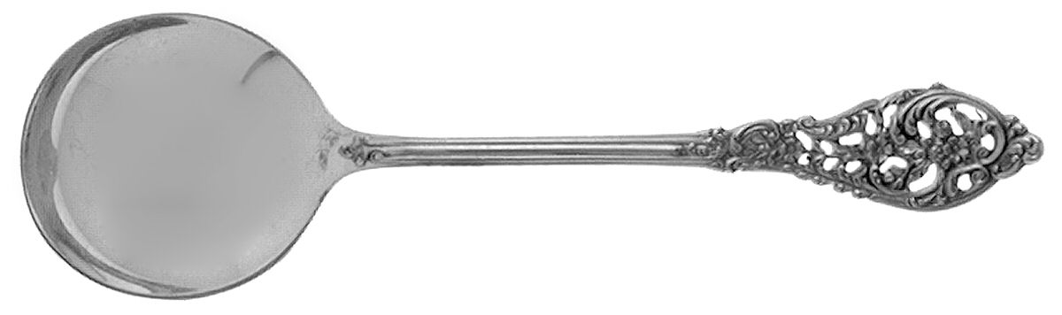Florentine Lace (Sterling, 1951) Round Bowl Soup Spoon (Cream Soup) by Reed & Barton-1