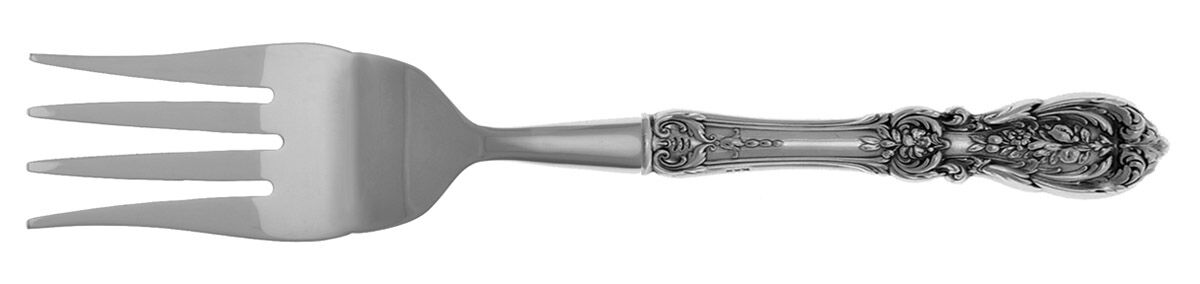 Francis I (Sterling, Eagle-R-Lion, 1907) Cold Meat Fork Large, Stainless Tines HC by Reed & Barton-1