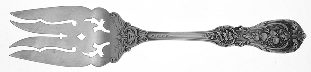 Francis I (Sterling, Eagle-R-Lion, 1907) Cold Meat Serving Fork Large Pierce by Reed & Barton-1