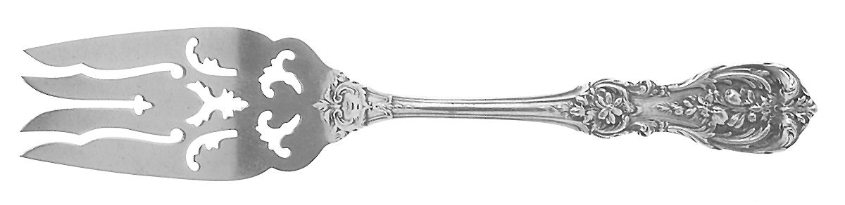 Francis I (Sterling, Eagle-R-Lion, 1907) Cold Meat Serving Fork Small Pierce by Reed & Barton-1