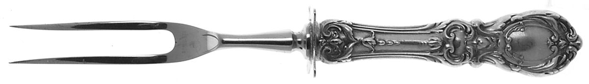 Francis I (Sterling, Eagle-R-Lion, 1907) Small Carving Fork W/Sterling Guard by Reed & Barton-1