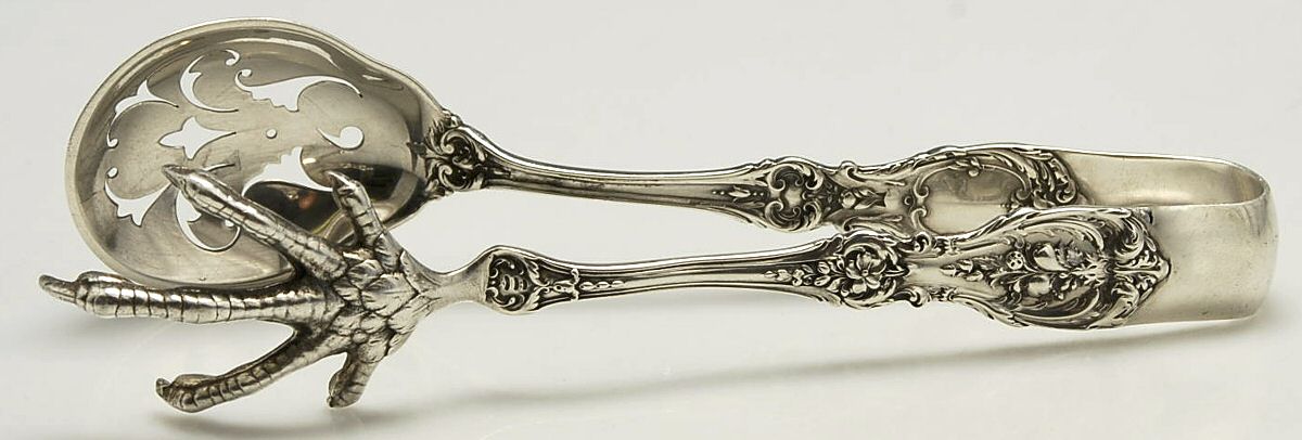 Francis I (Sterling, Eagle-R-Lion, 1907) Large Ice Serving Tongs by Reed & Barton-1
